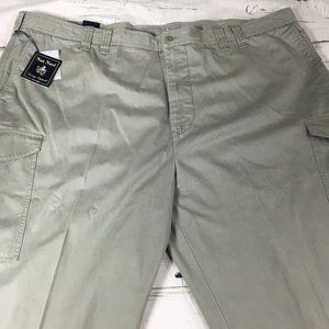 Nat Nast Mens 54R Olive Khaki Cargo Casual Pants NWT Deadstock 2006